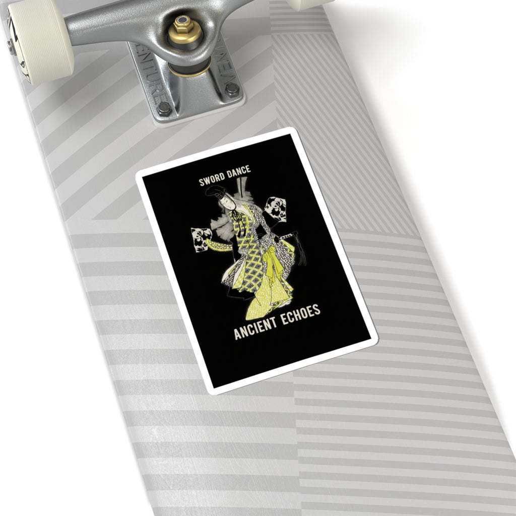 Streetwear Collage — Dancing Girl Wearing A Sword — Kiss-Cut Sticker