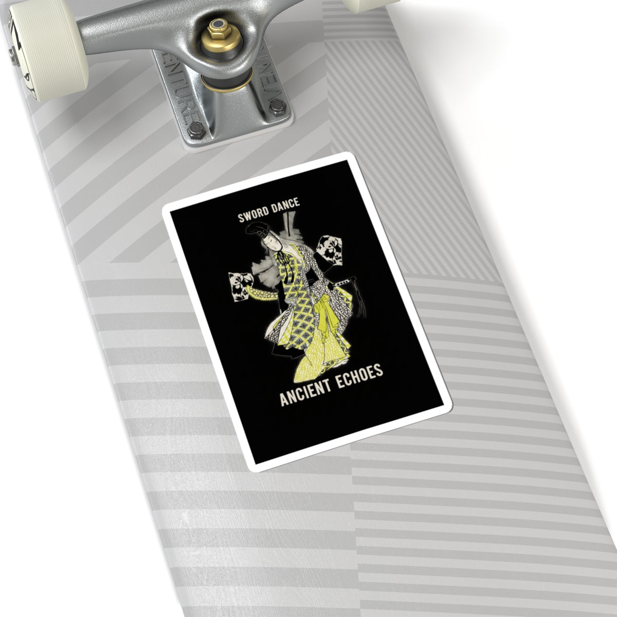 Streetwear Collage — Dancing Girl Wearing A Sword — Kiss-Cut Sticker