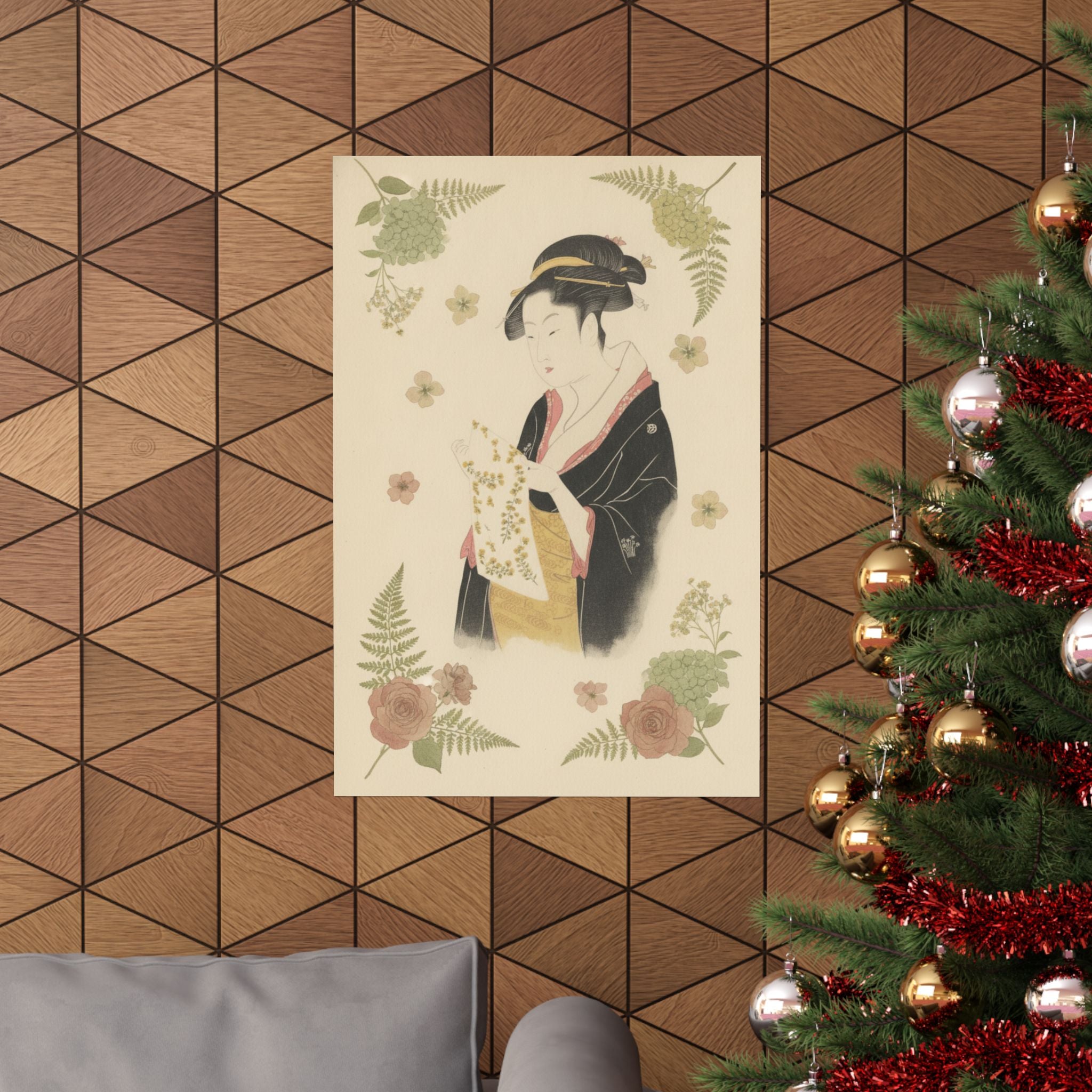 Botanical — The Lady Tomimoto Toyohina Reading A Letter — Matte Poster