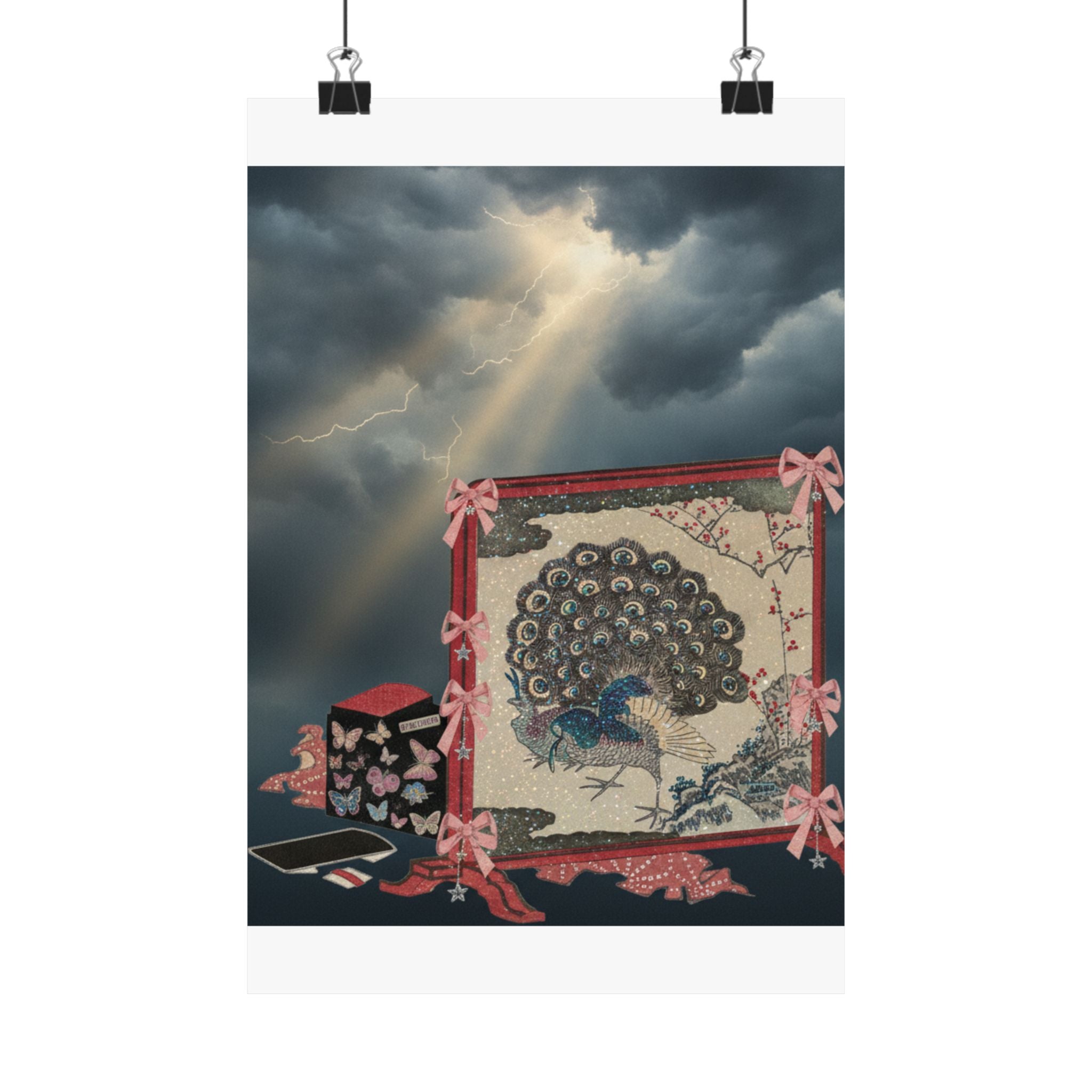 Dramatic Storm — Screen And Lady'S Work-Box — Matte Poster
