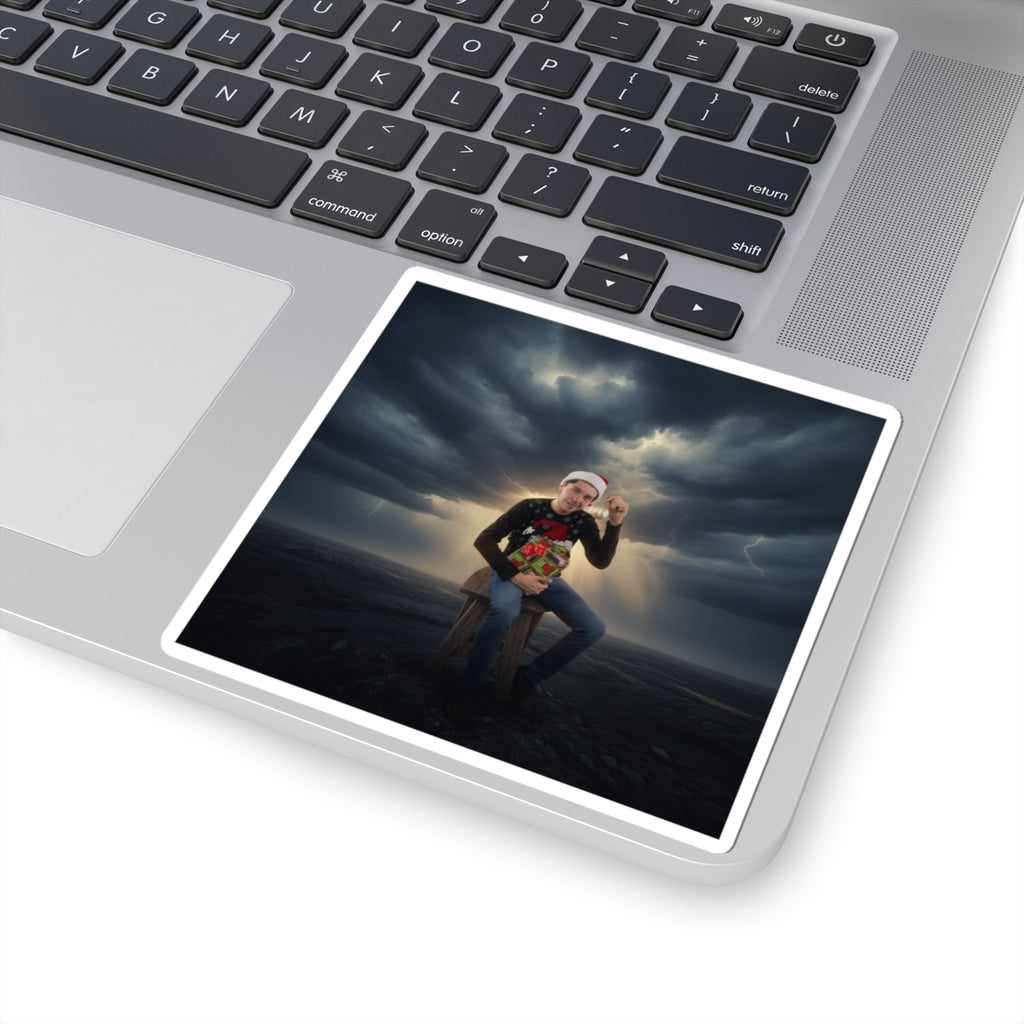 Dramatic Storm — Person — Kiss-Cut Sticker
