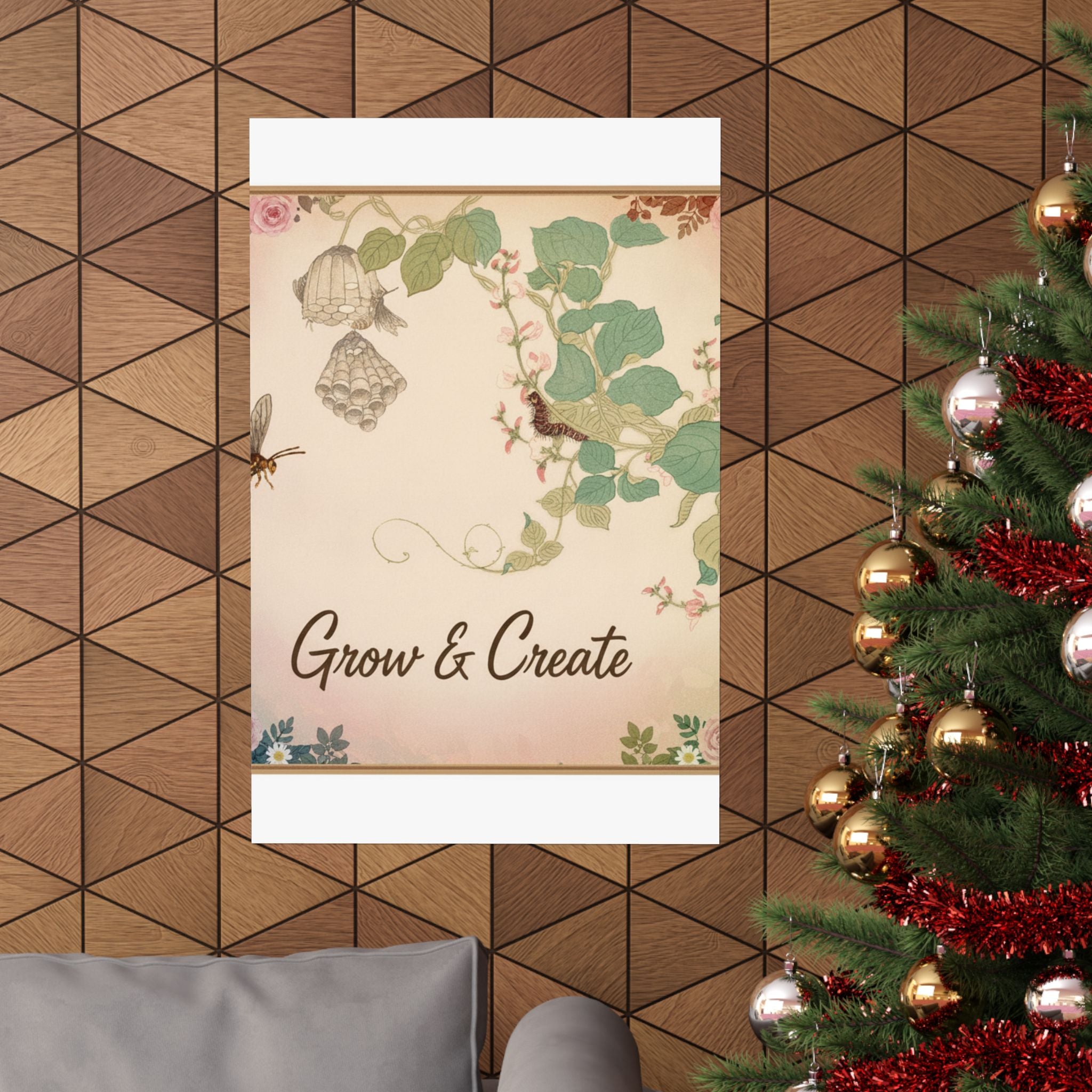 Affirmation — Paper Wasp (Hachi); Hairy Caterpillar (Kemushi), From The Picture Book Of Crawli — Matte Poster