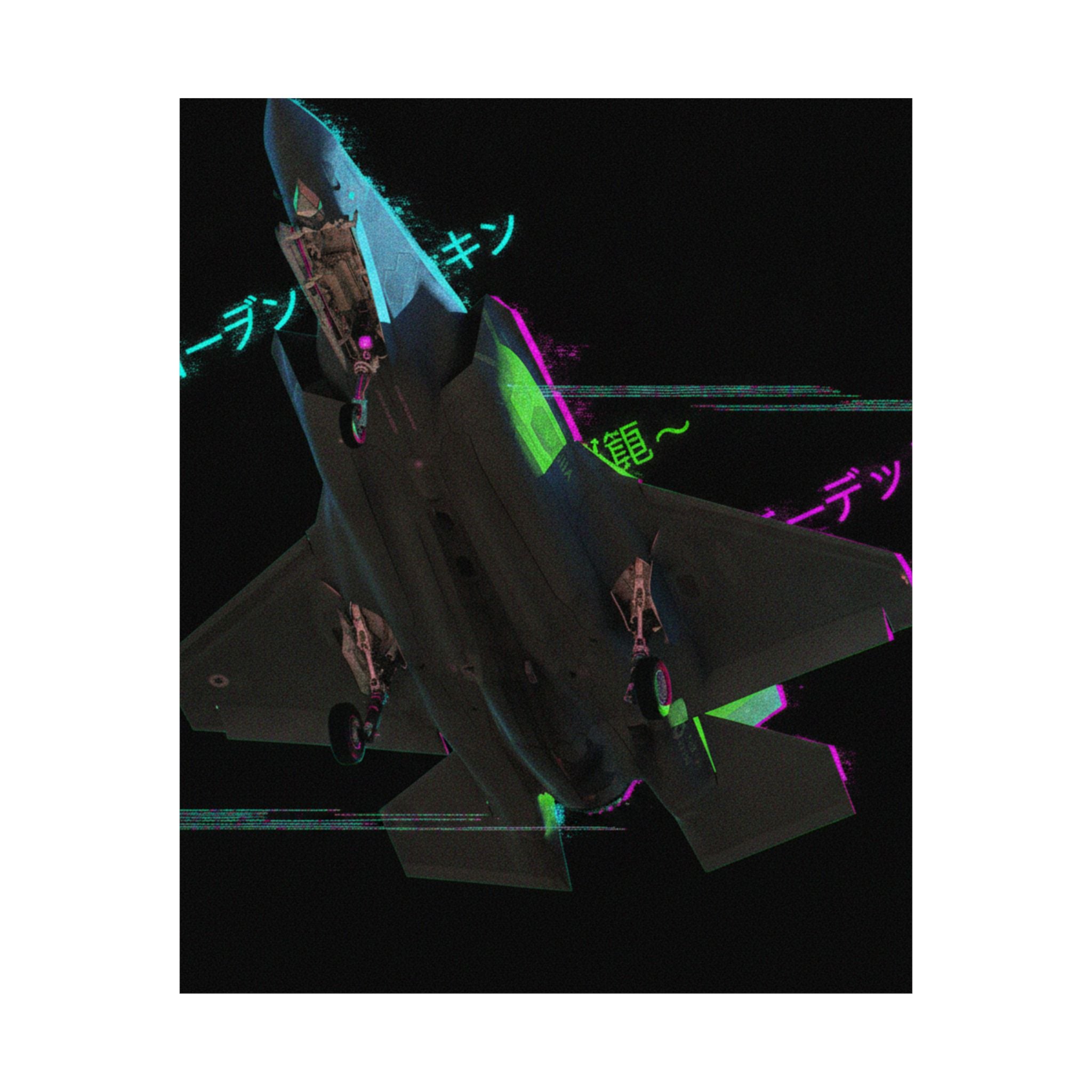 Glitch Culture — Plane — Matte Poster