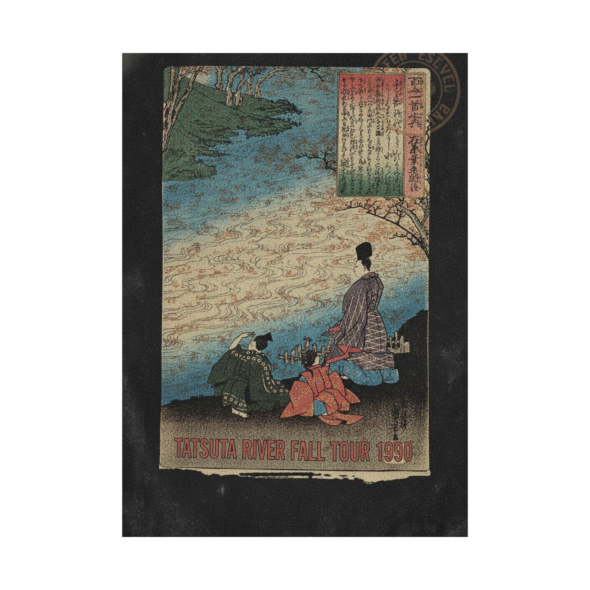 Vintage Bootleg — Poet With Two Pages On The Banks Of The Tatsuta — Matte Poster
