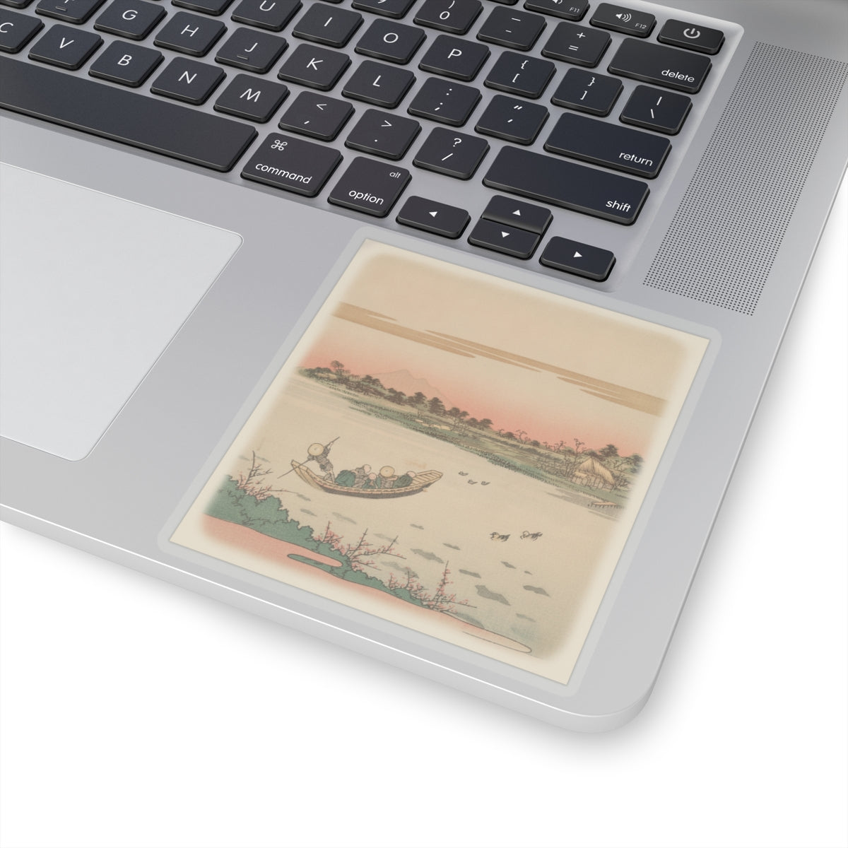 Southern Sunset — Boat Ferrying Across River — Kiss-Cut Sticker