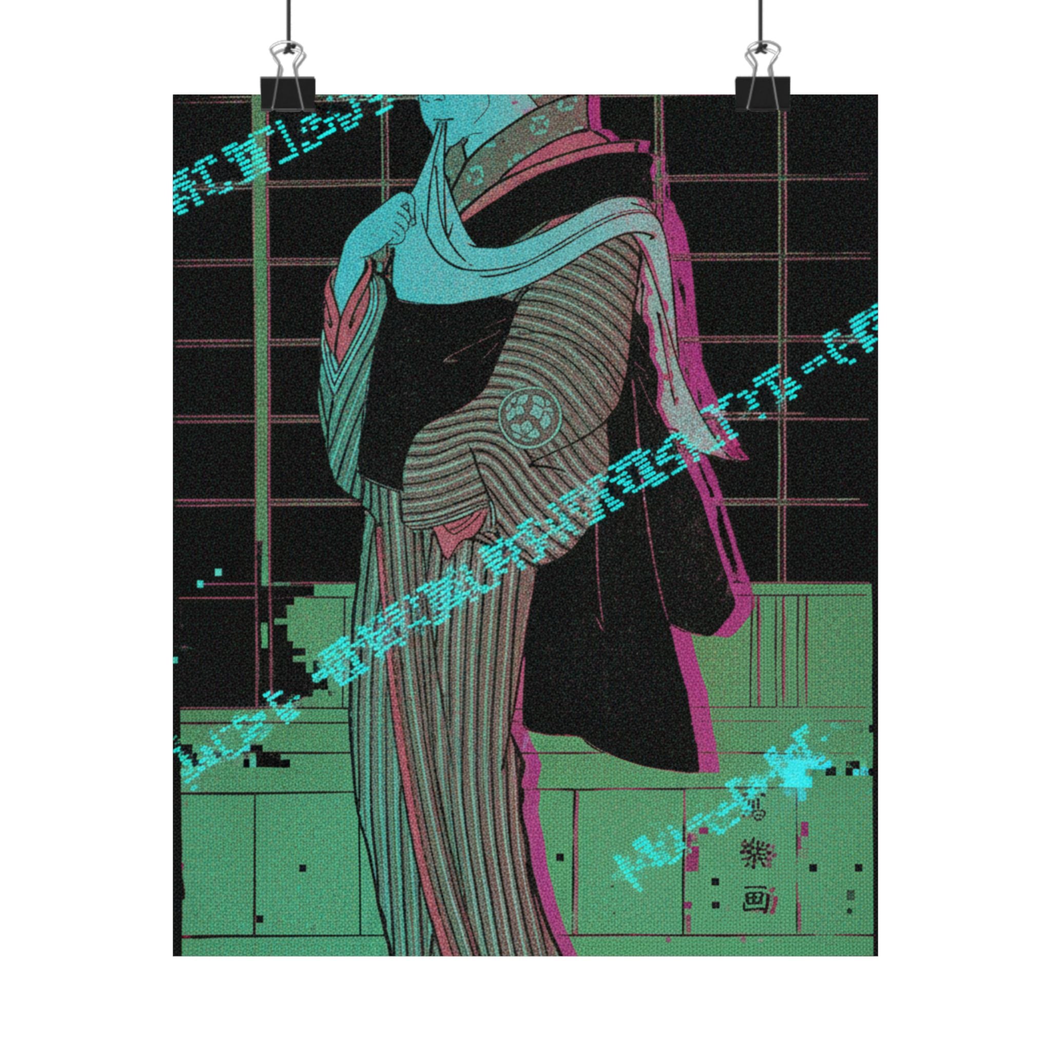 Glitch Culture — Osagawa Tsuneyo Ii As The Hairdresser O-Roku — Matte Poster