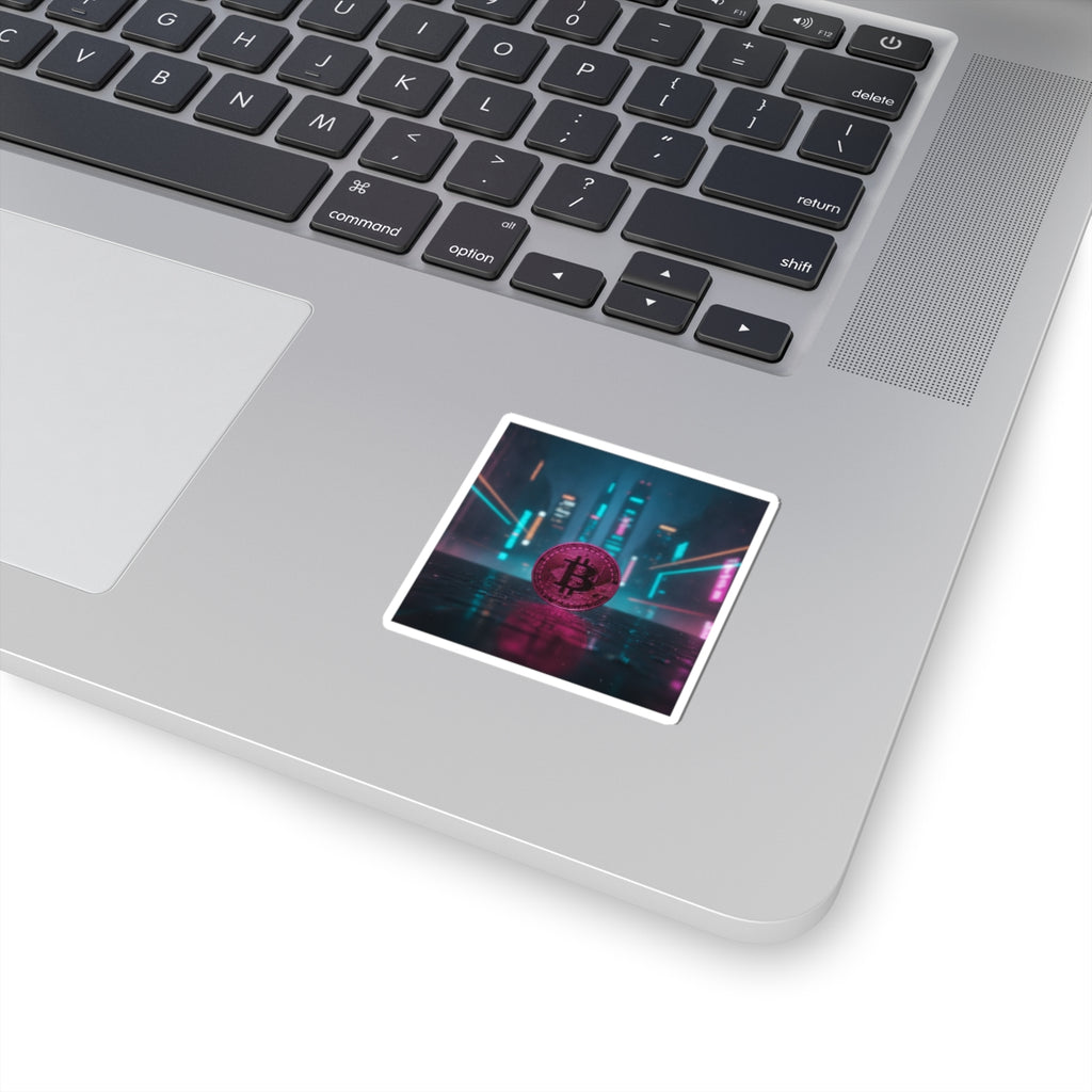 Neon Noir — Coin — Kiss-Cut Sticker