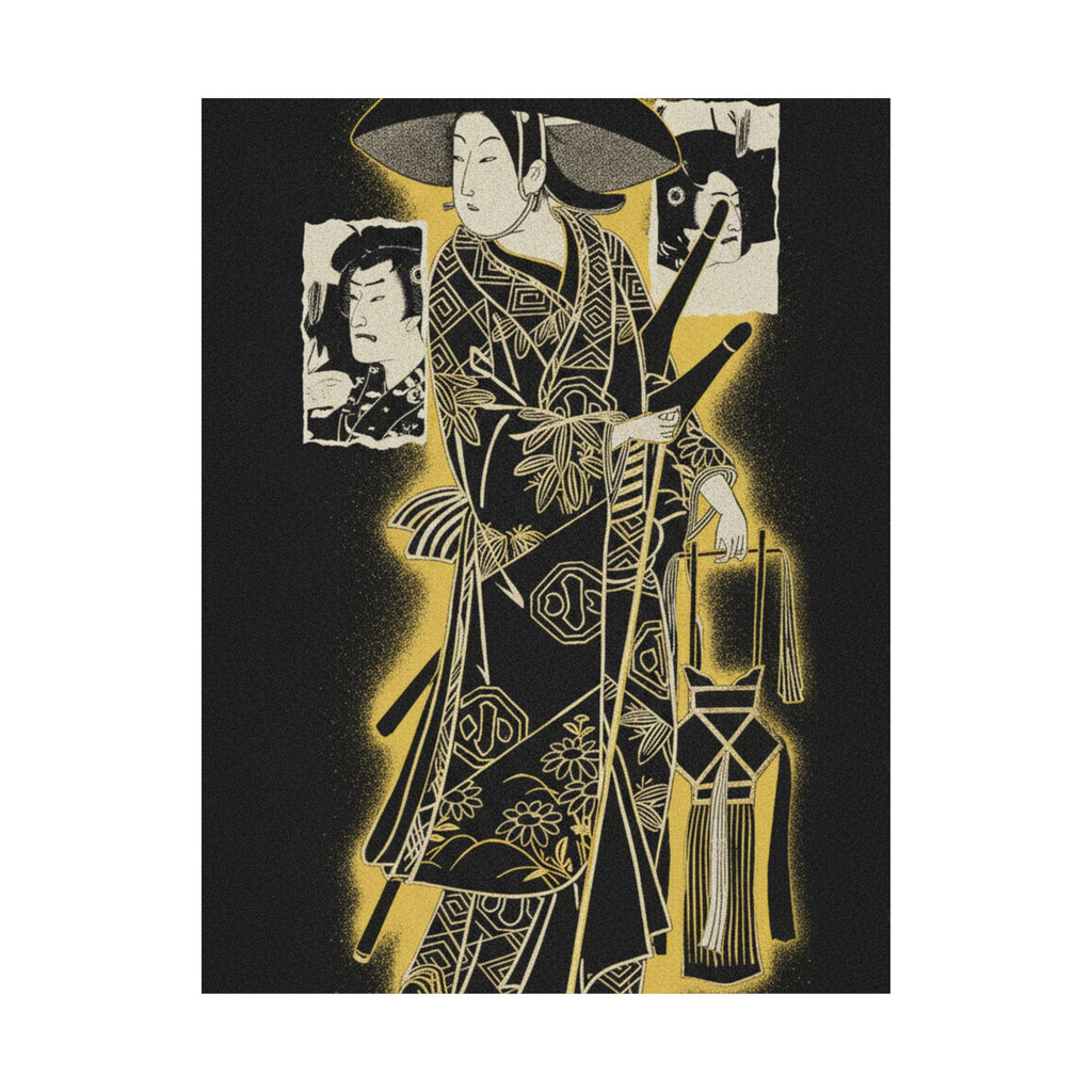 Streetwear Collage — The Actor, Arashi Otohachi, 1695–1769 In An Unidentified Role — Matte Poster
