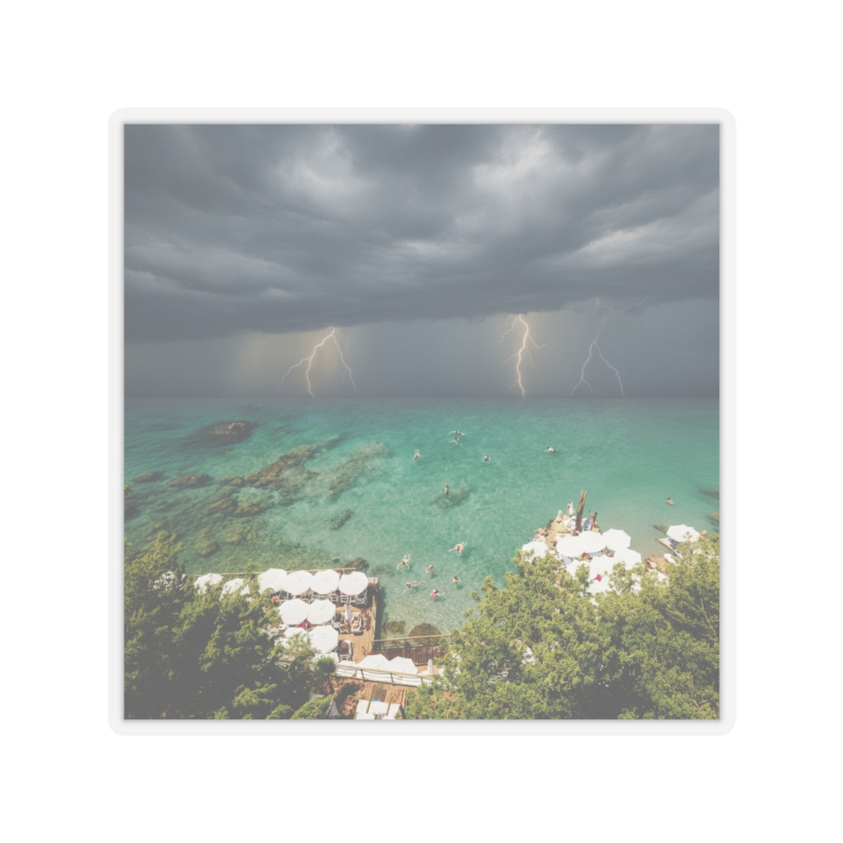Dramatic Storm kiss-cut sticker — product view 5