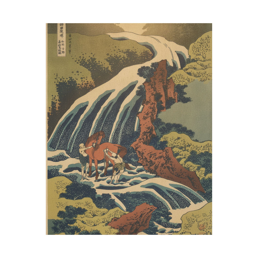 Scenic Nature — The Waterfall Where Yoshitsune Washed His Horse At Yoshino In Yamato Province (W — Matte Poster