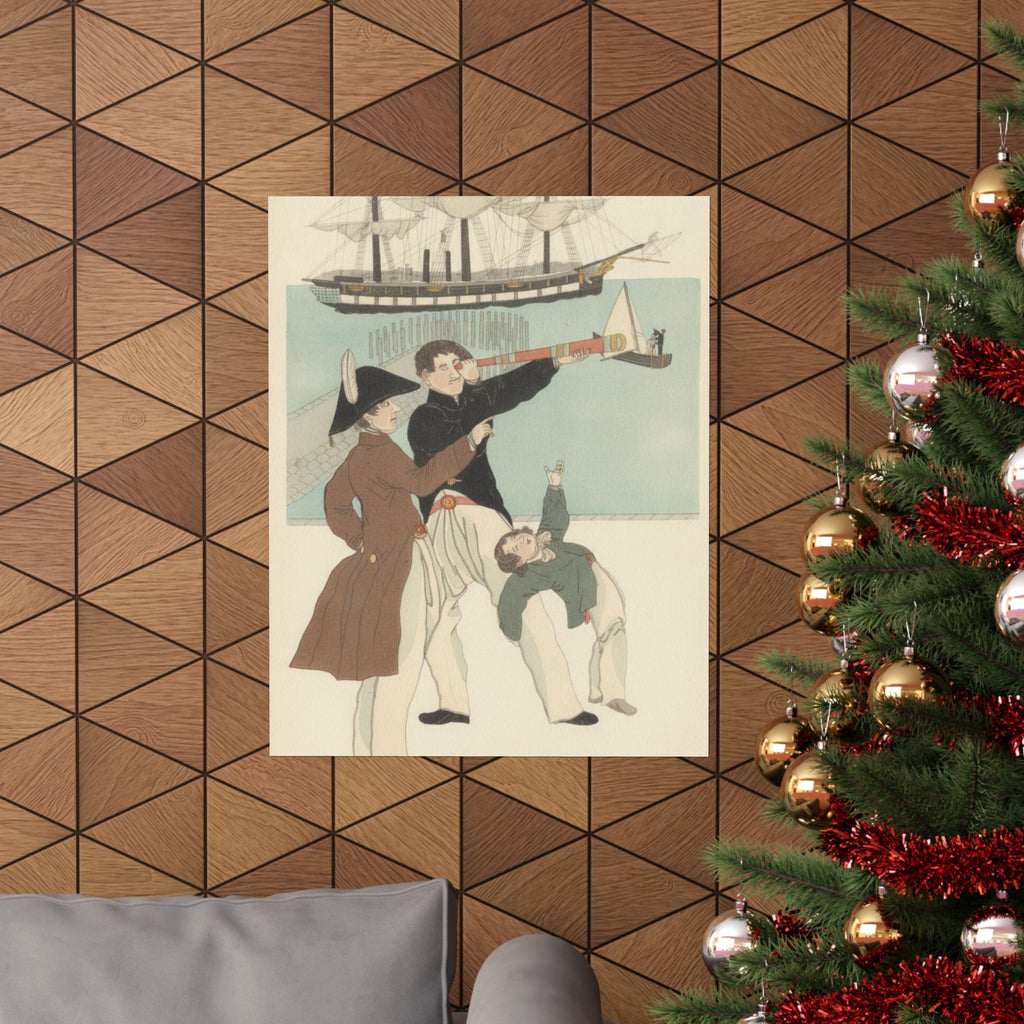 Botanical — Russians Enjoying A Holiday In Yokohama (Yokohama Kyūjitsu Roshiajin Yūkō) — Matte Poster