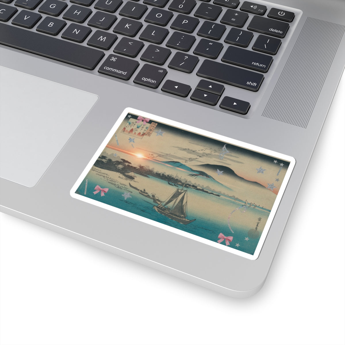 Cinematic — Geese Flying Down To Katada — Kiss-Cut Sticker