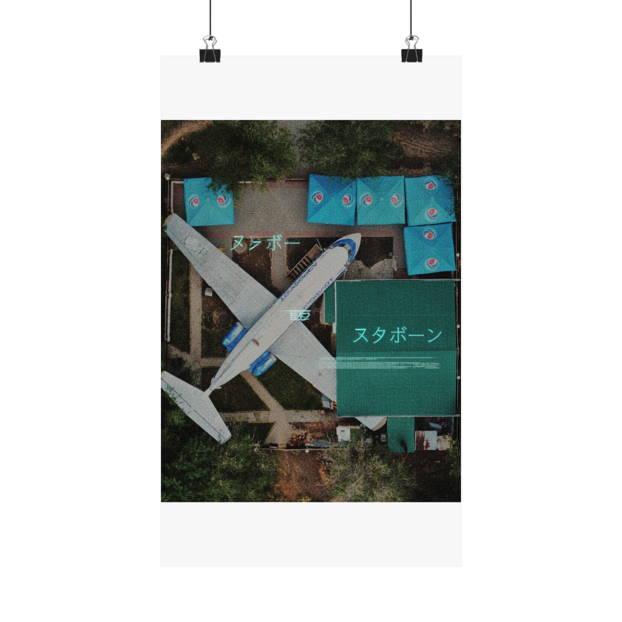 Glitch Culture — Airplane — Matte Poster