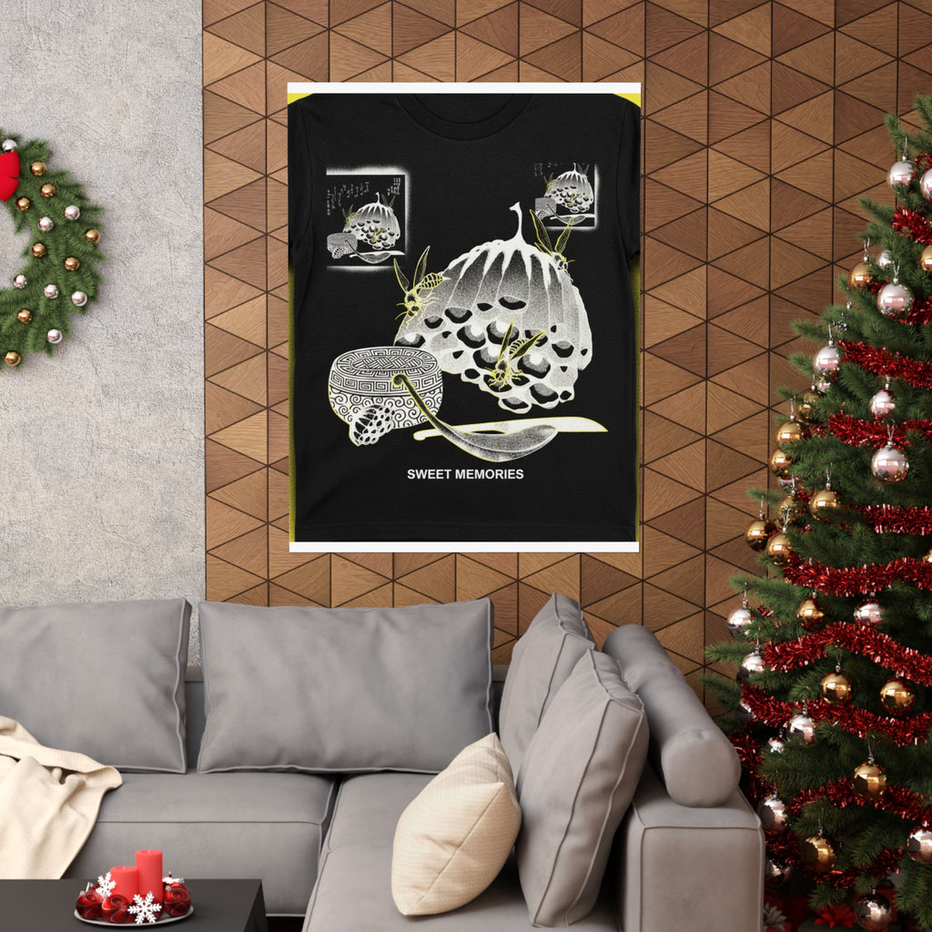 Streetwear Collage — Hives With Wasps, And A Box With A Spoon For Honey — Matte Poster