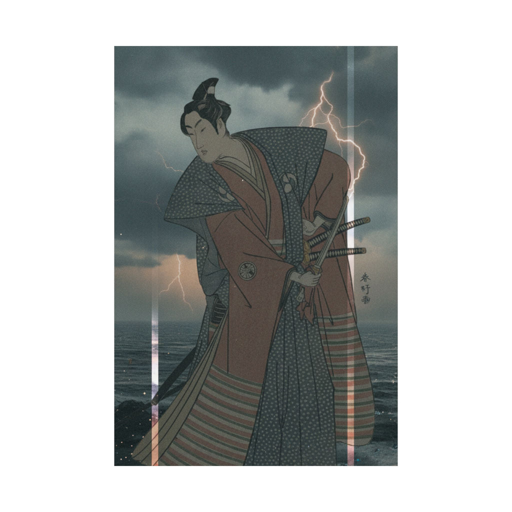 Dramatic Storm — The Third Segawa Kikunojo In The Role Of Oboshi Rikiya — Matte Poster