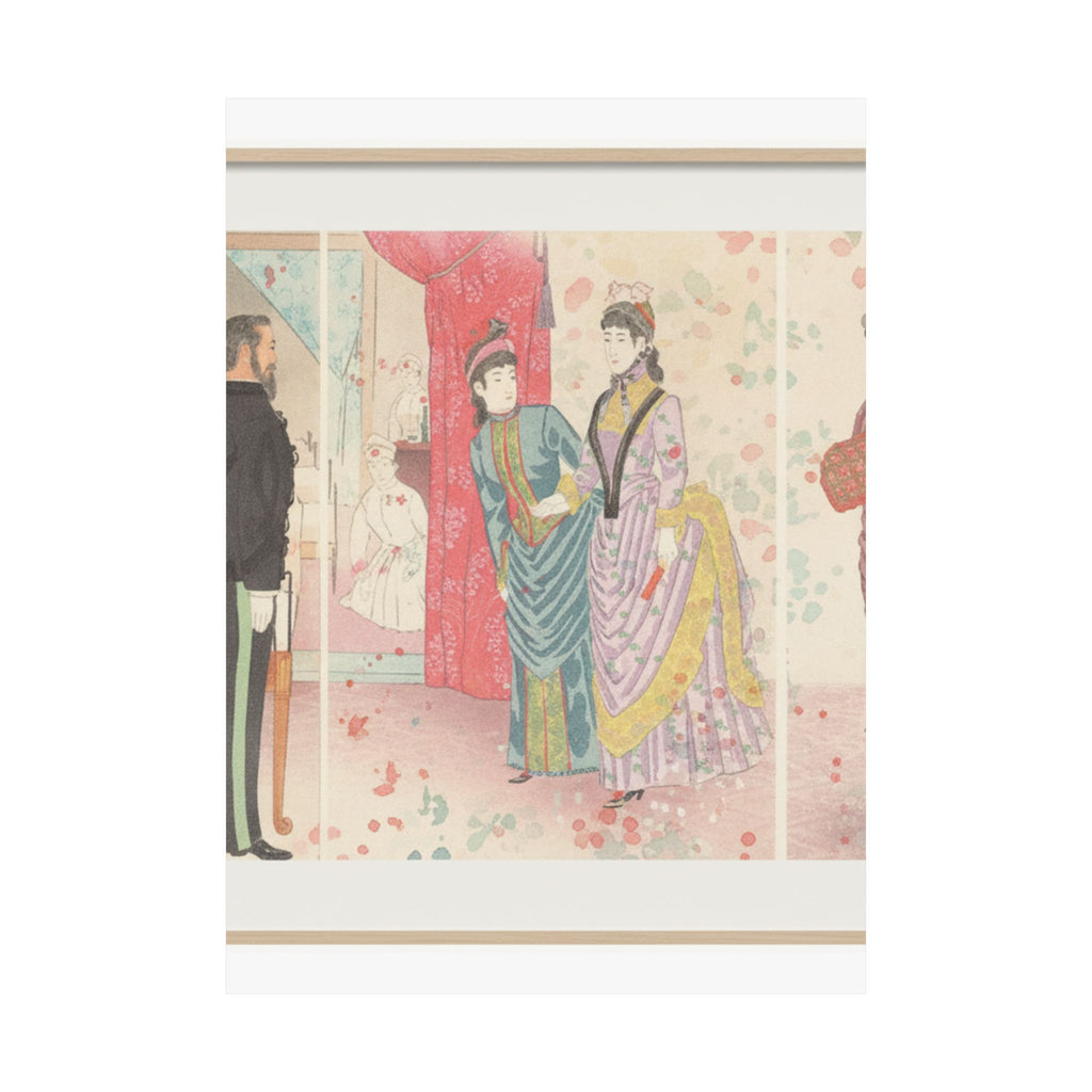 Watercolor — Illustration Of The Empress Visiting A Field Hospital [In Hiroshima] (Yasen Byōi — Matte Poster