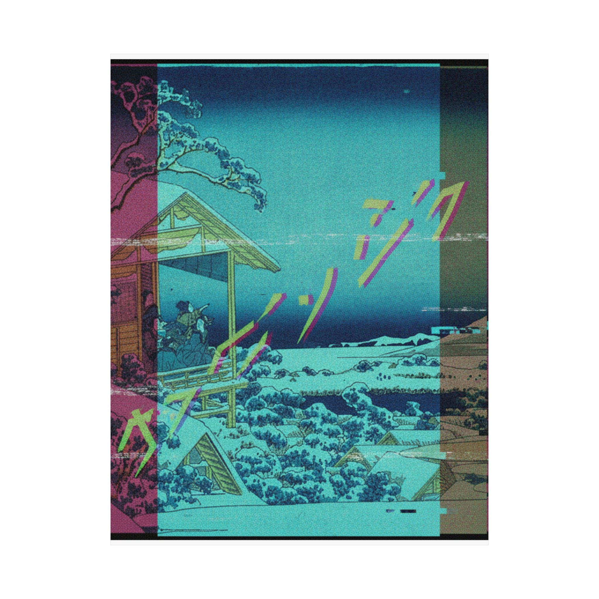 Glitch Culture — Morning After The Snow At Koishikawa In Edo (Koishikawa Yuki No Ashita),  From T — Matte Poster