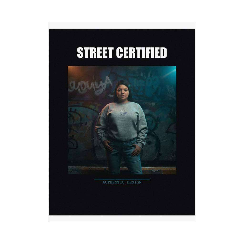 Street Certified Graffiti Wall Portrait Matte Poster