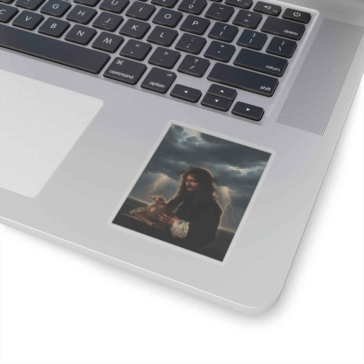 Dramatic Storm — Person — Kiss-Cut Sticker