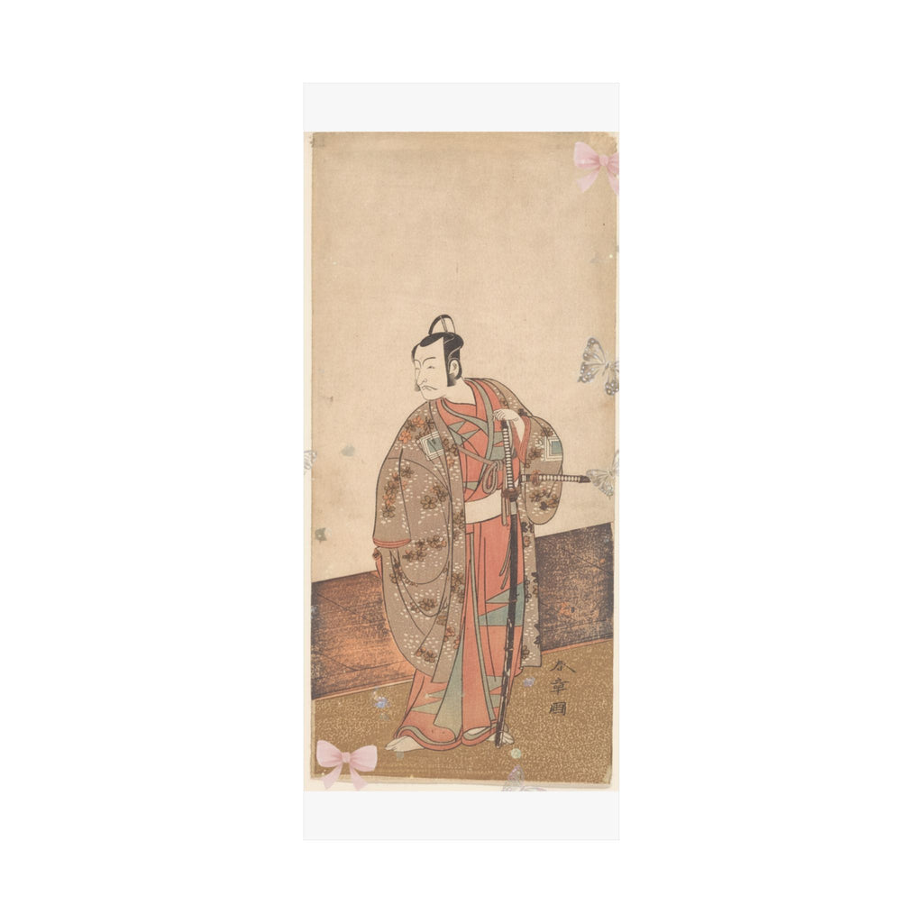 Ecommerce Main — The Actor Ichikawa Danjuro V Standing Inside Of A House And In Front Of An Engaw — Matte Poster
