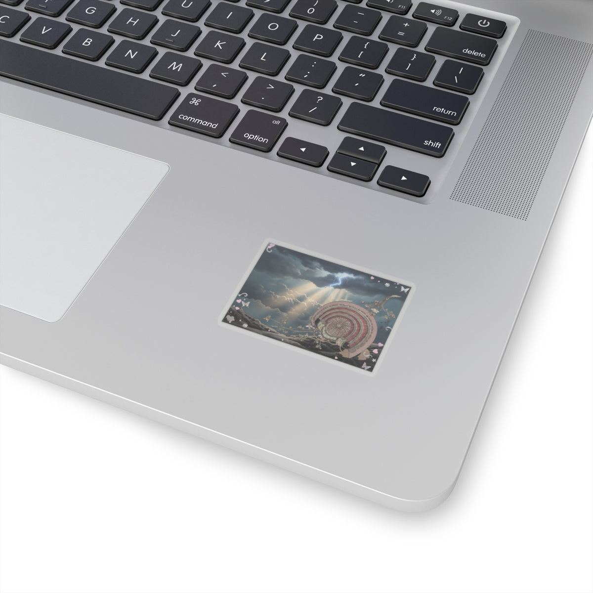 Dramatic Storm — Helmet And Plum Blossoms — Kiss-Cut Sticker