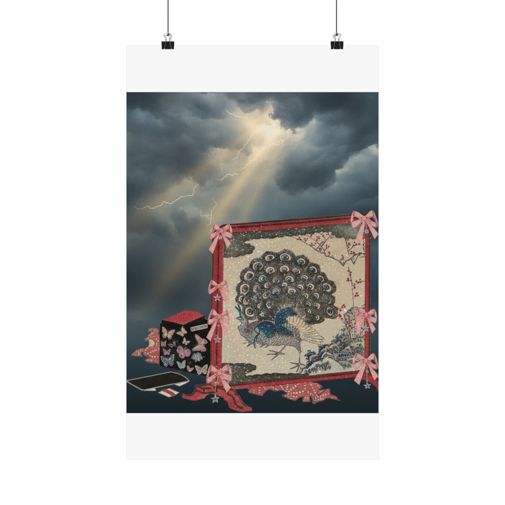 Dramatic Storm — Screen And Lady'S Work-Box — Matte Poster