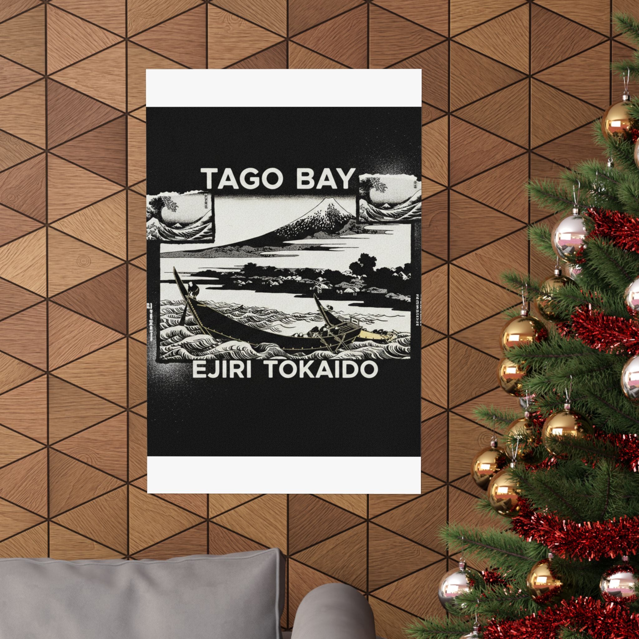 Streetwear Collage — Tago Bay Near Ejiri On The Tōkaidō (Tōkaidō Ejiri Tago No Ura Ryaku Zu), From Th — Matte Poster