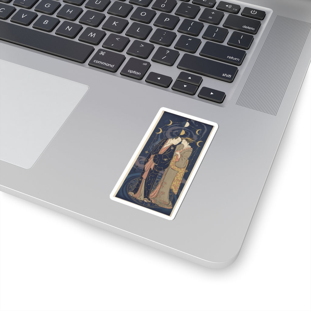 Celestial — Ichikawa Yaozo Iii With A Lady — Kiss-Cut Sticker