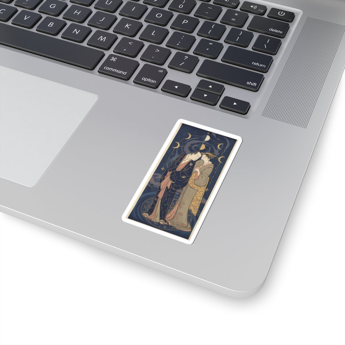 Celestial — Ichikawa Yaozo Iii With A Lady — Kiss-Cut Sticker