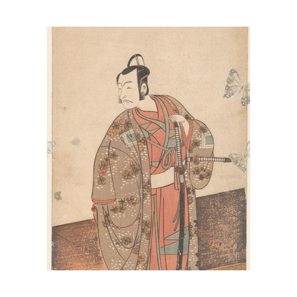 Ecommerce Main — The Actor Ichikawa Danjuro V Standing Inside Of A House And In Front Of An Engaw — Matte Poster