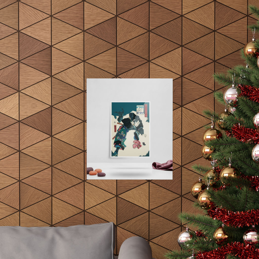Product Marketing — The Warrior Slaying The Giant White Hihi — Matte Poster