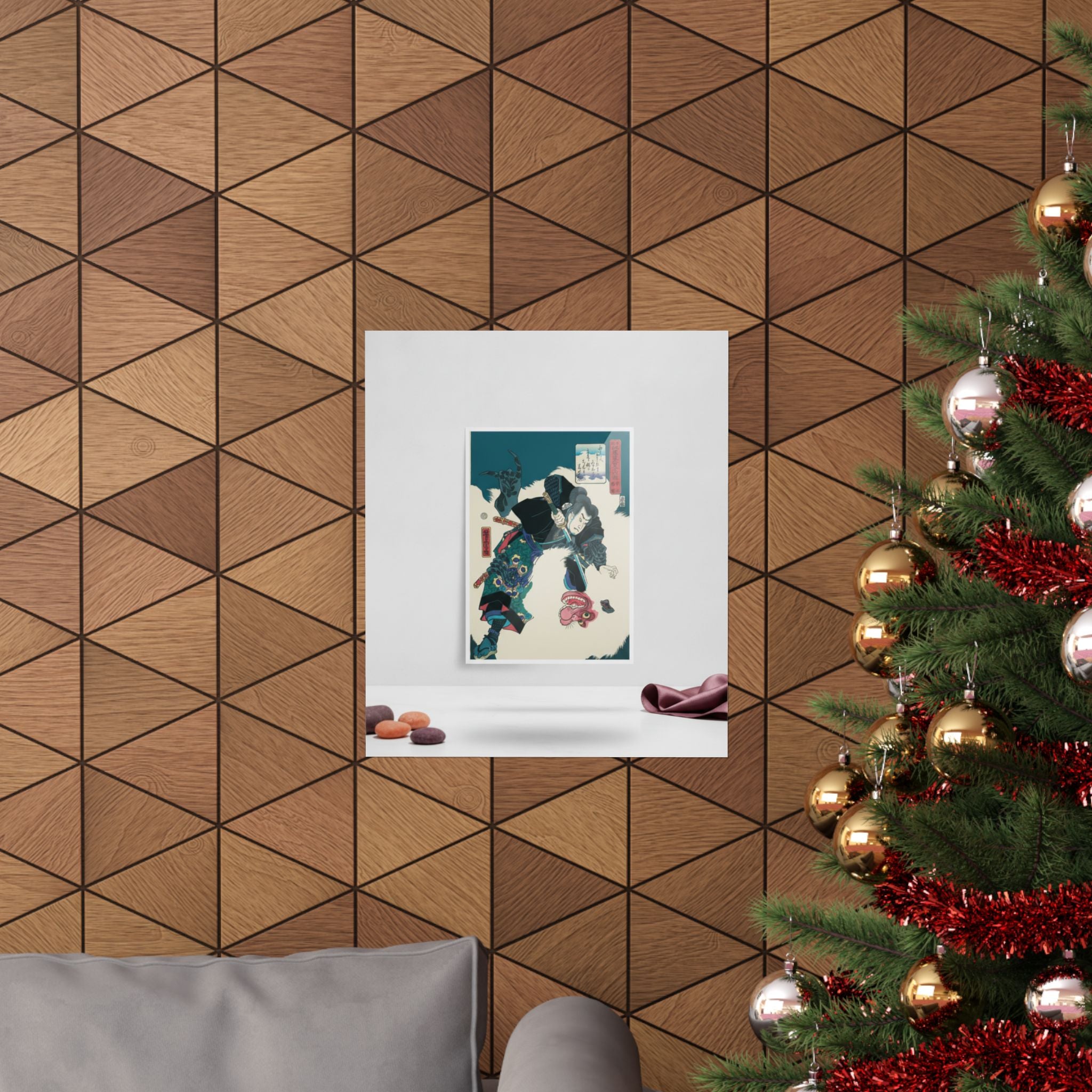 Product Marketing — The Warrior Slaying The Giant White Hihi — Matte Poster