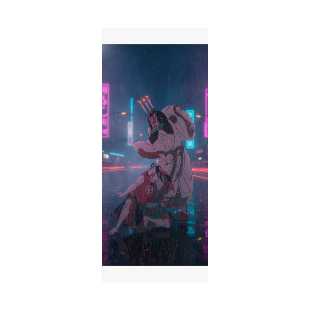 Neon Noir — Kabuki Actors Ichimura Uzaemon Ix As Ko-Kakeyama And Ōtani Hiroji Iii As Kōga Sa — Matte Poster