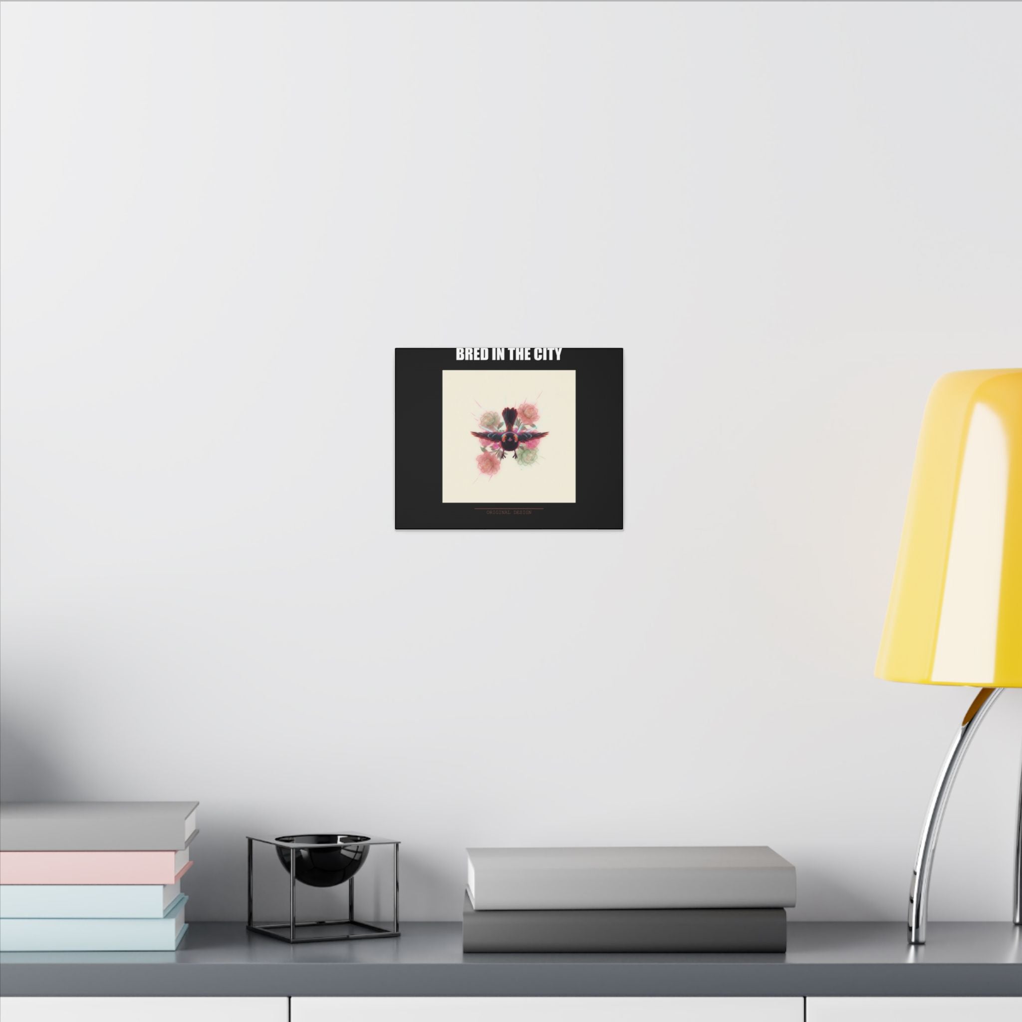 BRED IN THE CITY Flying Bird & Roses Matte Canvas