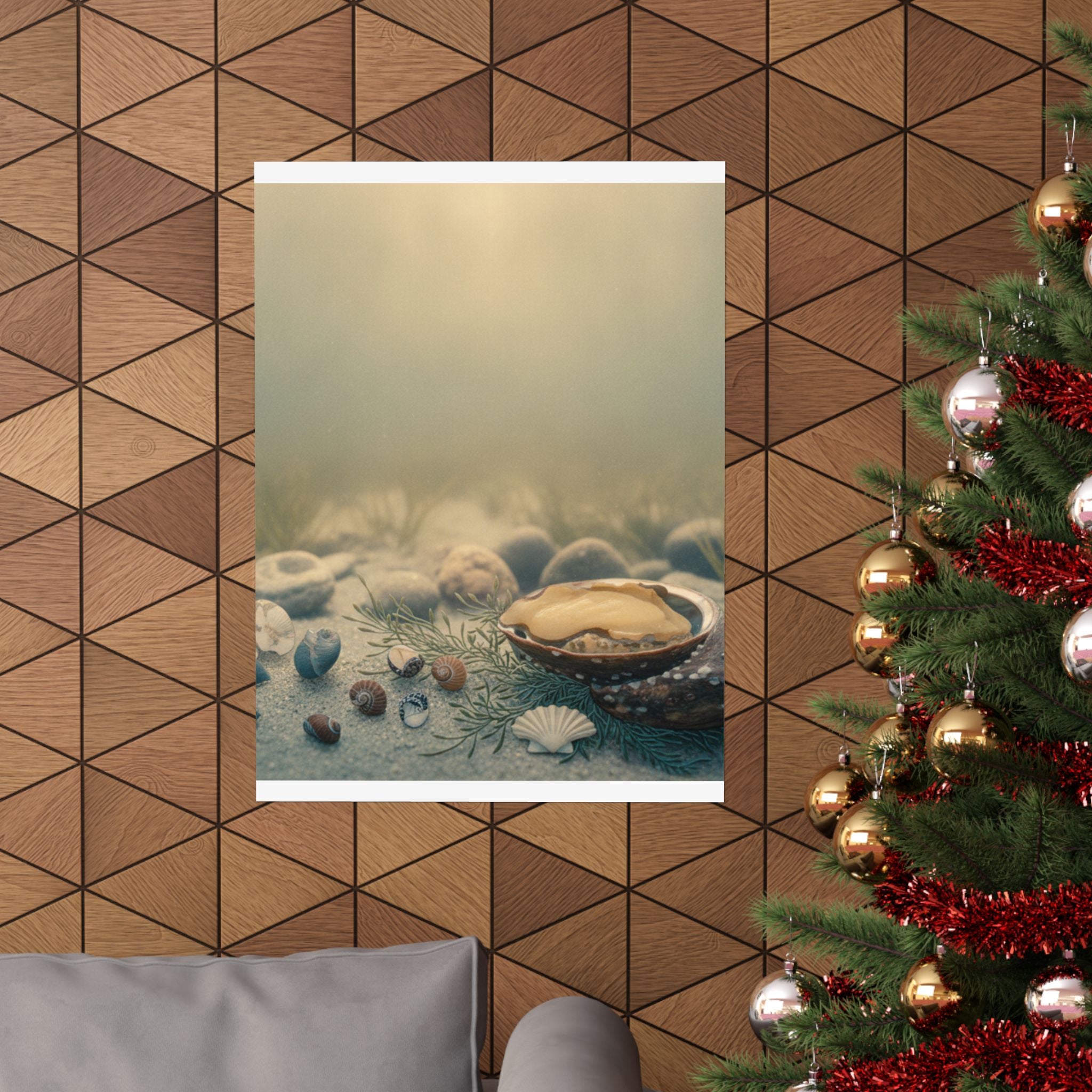 Scenic Nature — Shells Under Water — Matte Poster
