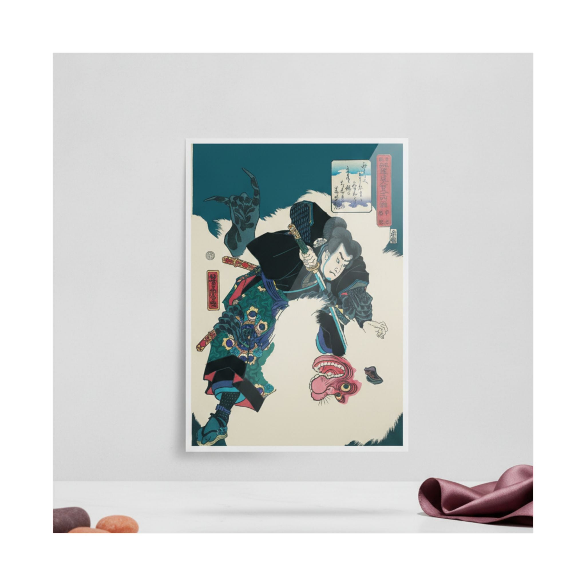 Product Marketing — The Warrior Slaying The Giant White Hihi — Matte Poster