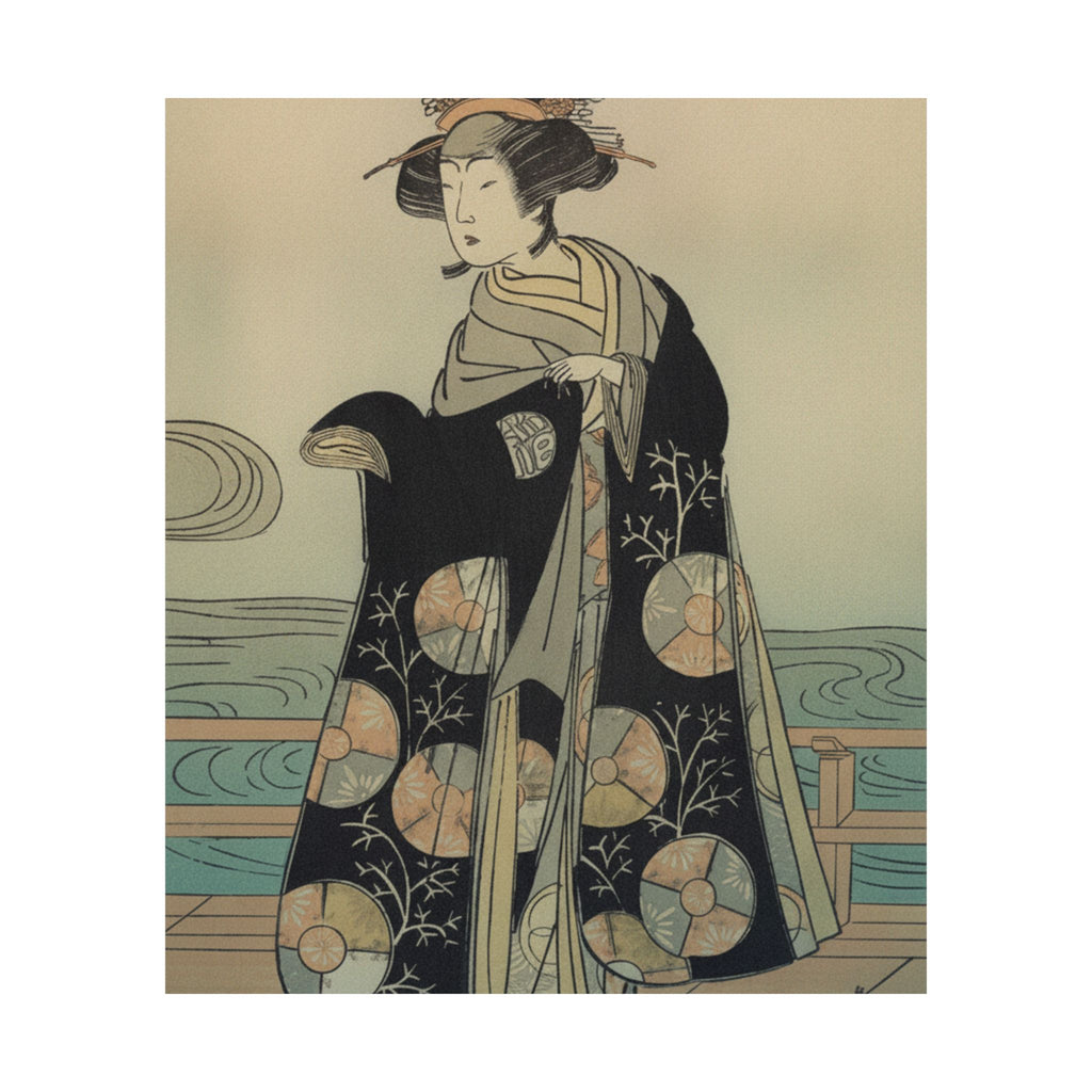 Affirmation — Yoshizawa Iroha As A Woman Standing On The Engawa Of A House By A River — Matte Poster