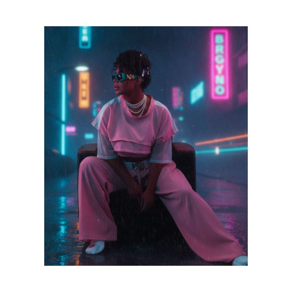 Neon Noir — Person — Matte Poster