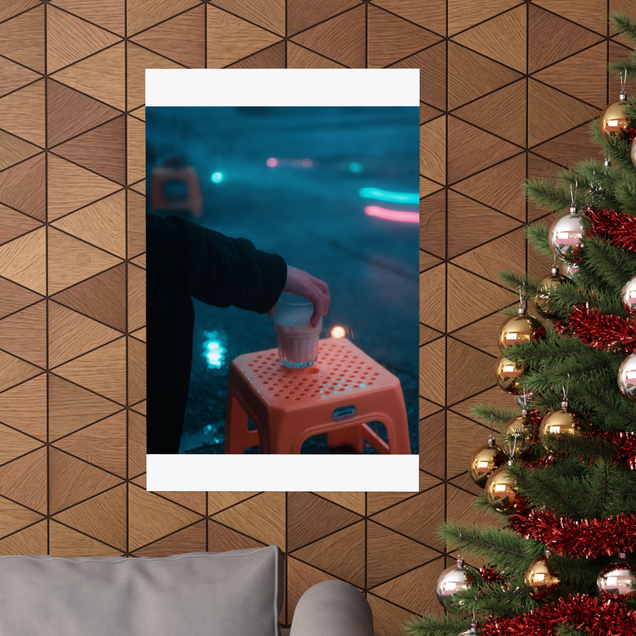 Neon Noir — Person — Matte Poster