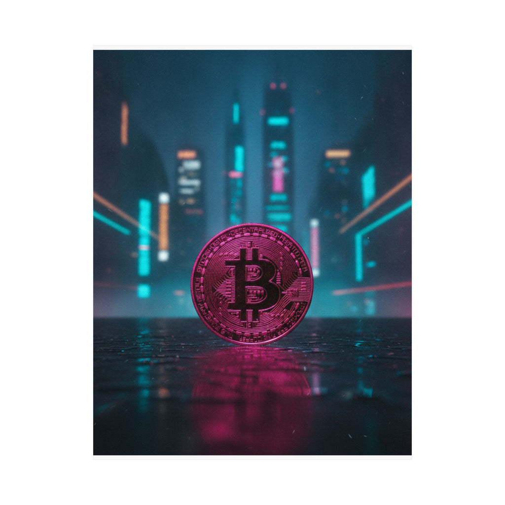 Neon Noir — Coin — Matte Poster