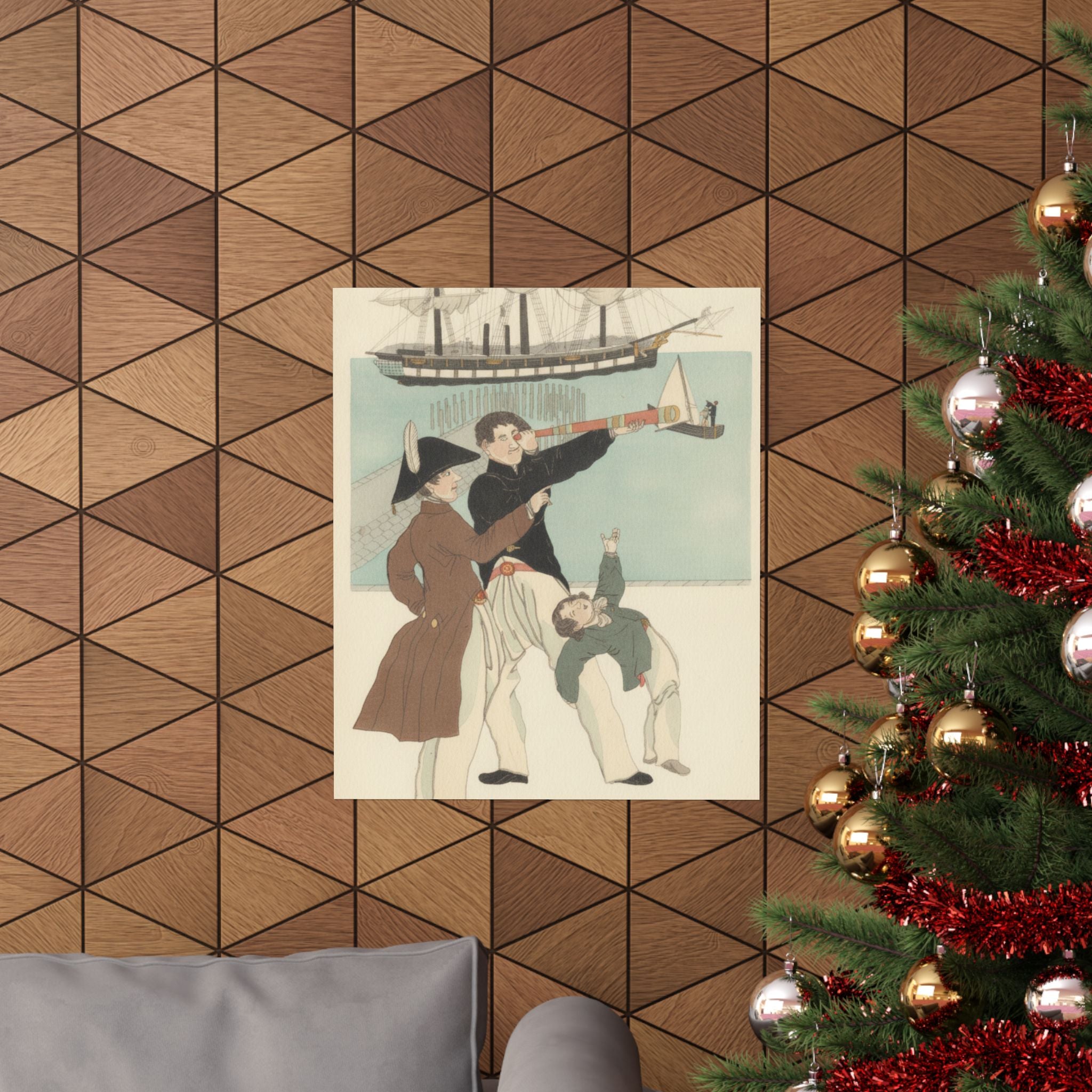 Botanical — Russians Enjoying A Holiday In Yokohama (Yokohama Kyūjitsu Roshiajin Yūkō) — Matte Poster