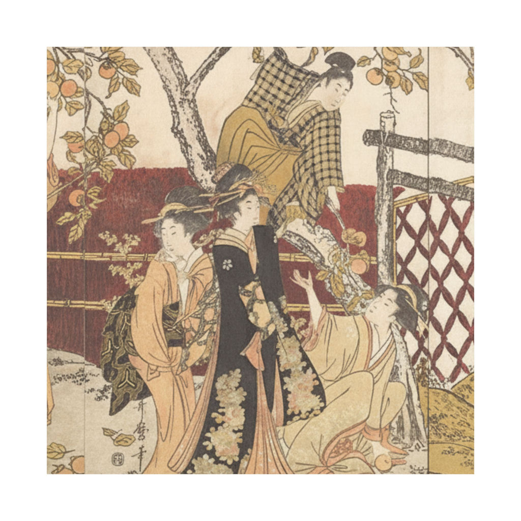 Botanical — Picking Persimmons (Kaki-Mogi) — Matte Poster