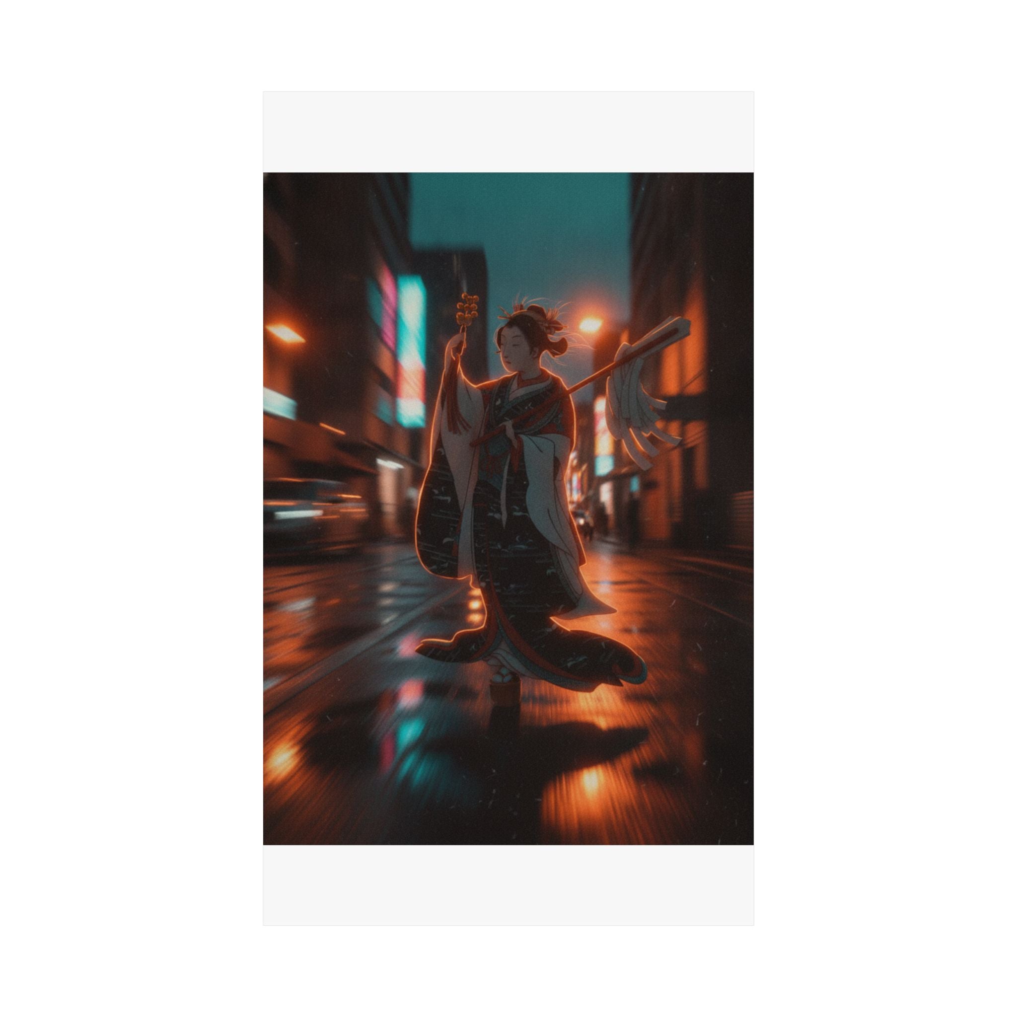 Fast Furious — Girl On Balcony Above Stone Stairway — Matte Poster