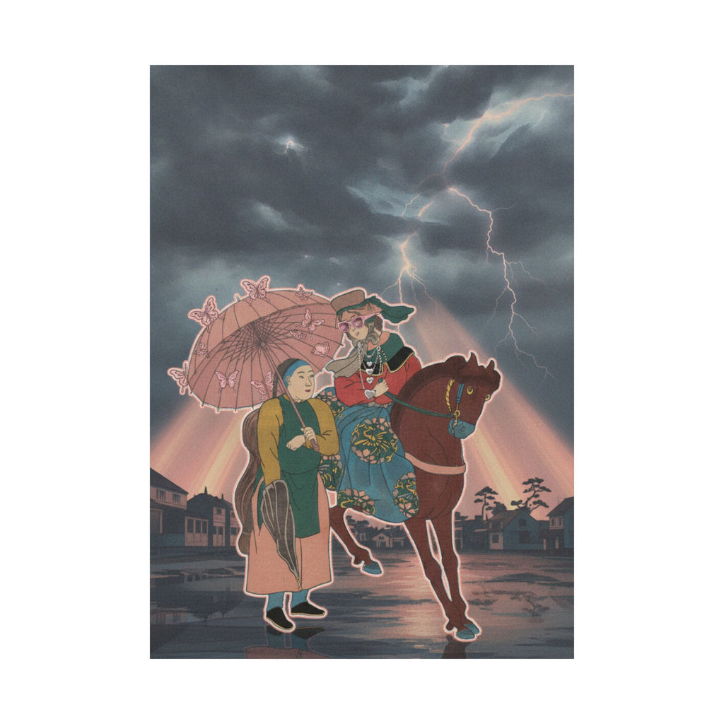 Dramatic Storm — An English Woman With A Chinese Servant In The Foreign District, From The Series — Matte Poster