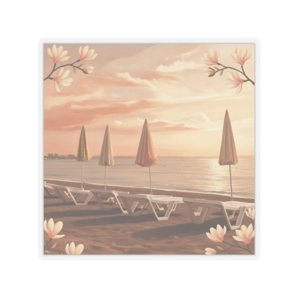 Southern Sunset kiss-cut sticker by Zukkay