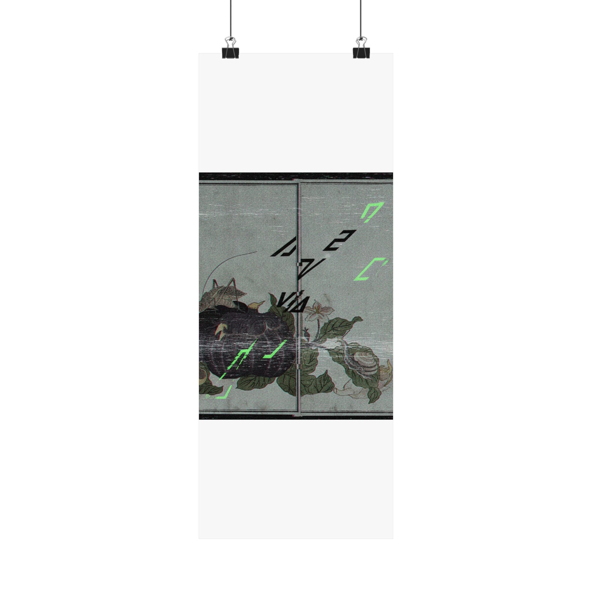 Glitch Culture — Land Snail (Katatsumuri); Giant Katydid (Kutsuwamushi), From The Picture Book Of — Matte Poster