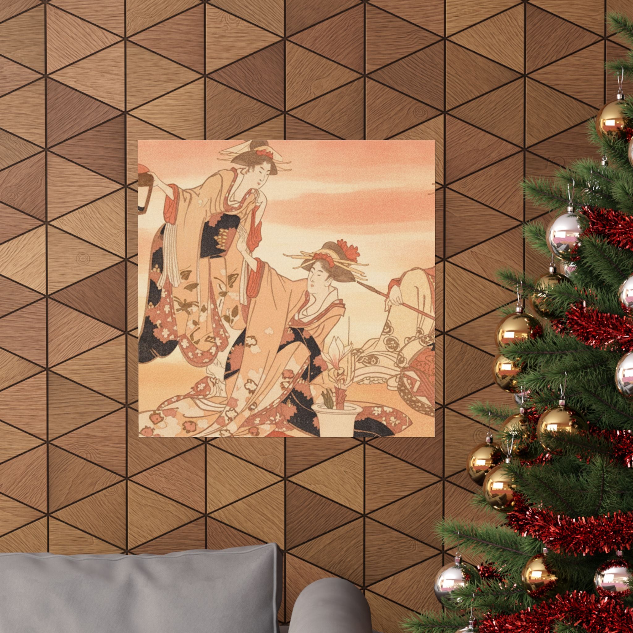 Southern Sunset — Three Young Ladies Visiting Together — Matte Poster