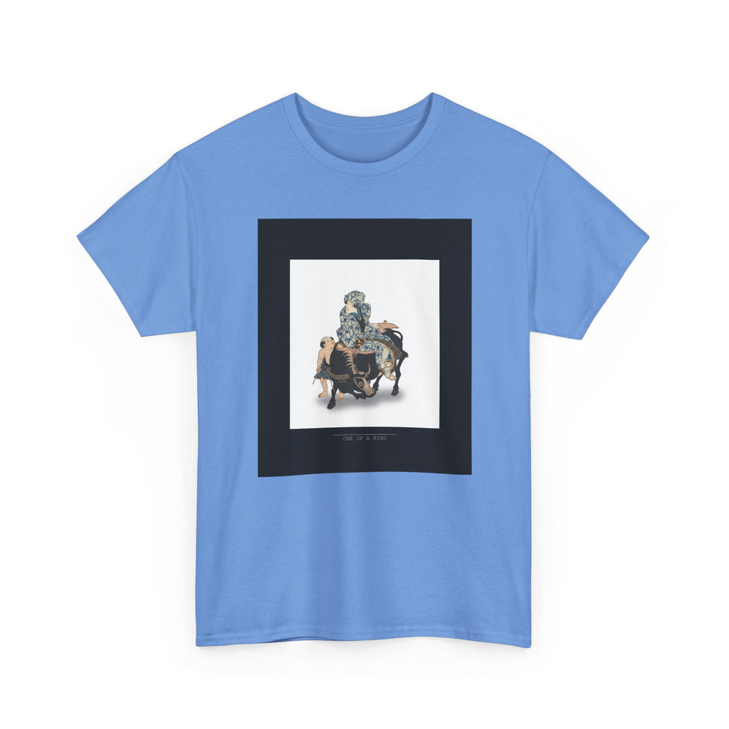 CITY NEVER SLEEPS | Roshungi (Chinese, Lu Zhunyi) As A Woman With A Pipe Riding On A Buffalo Graphic Tee — Graphic Tee