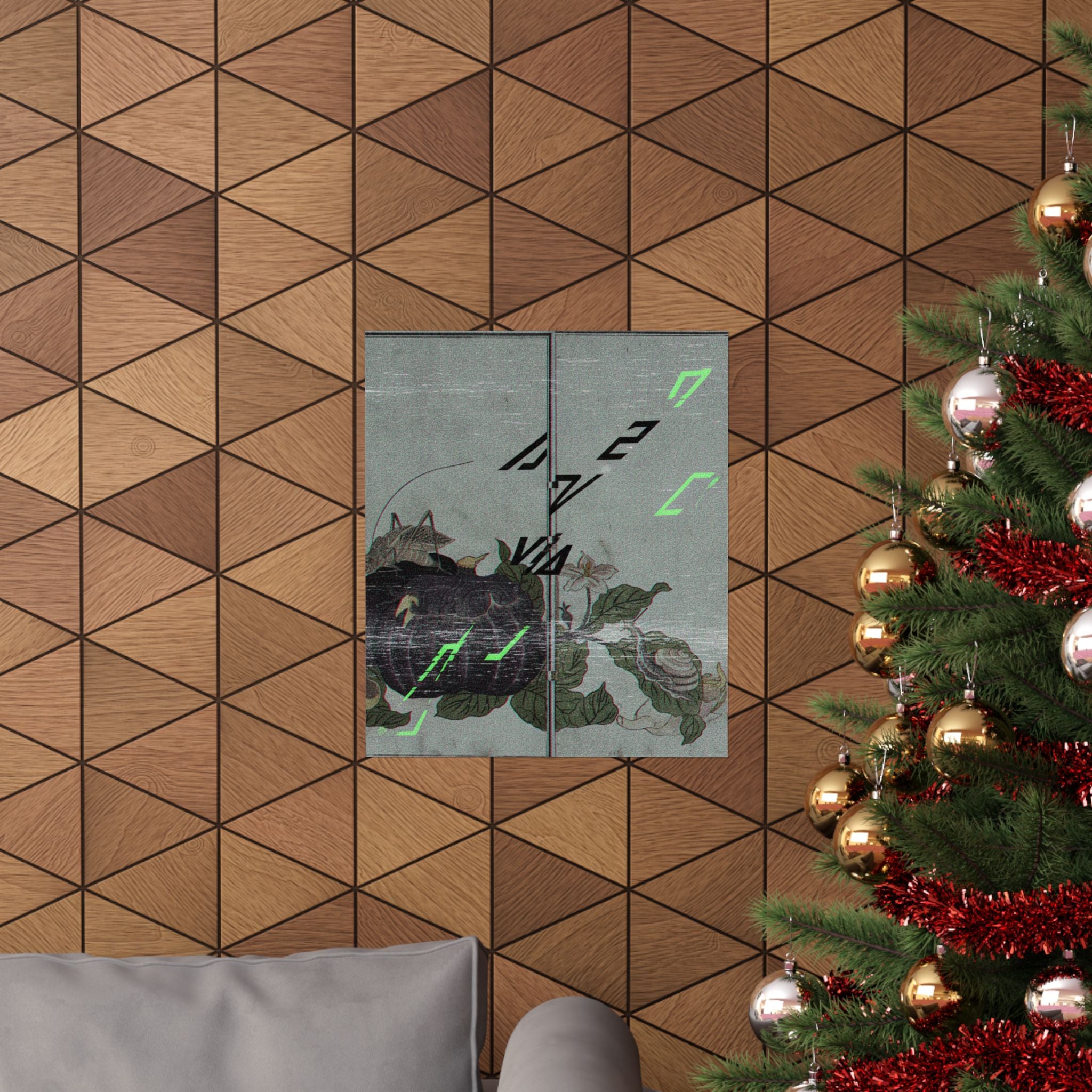 Glitch Culture — Land Snail (Katatsumuri); Giant Katydid (Kutsuwamushi), From The Picture Book Of — Matte Poster