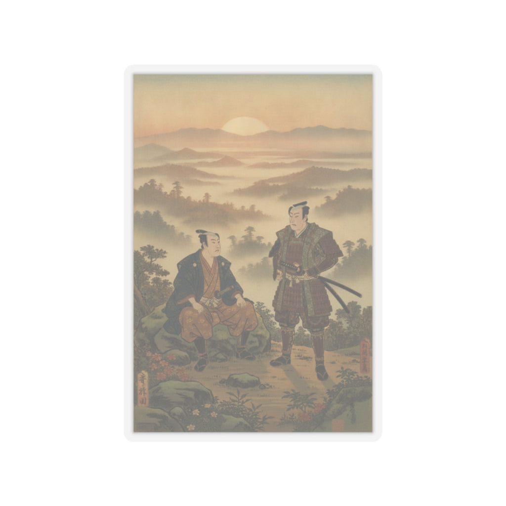 Scenic Nature — A Daimyo Talking To One Of His Retainers — Kiss-Cut Sticker